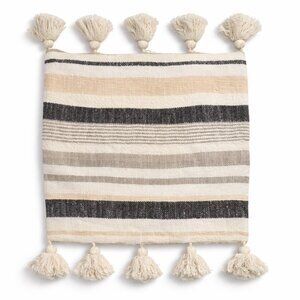 Striped Tassel Throw Pillow Cover